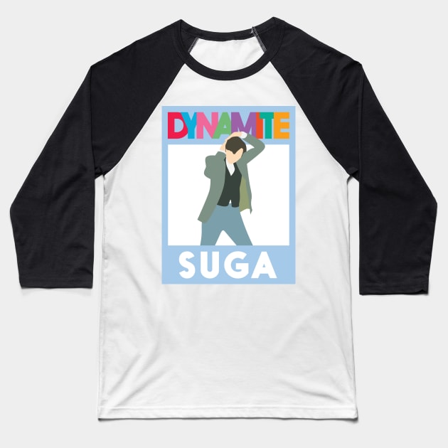 BTS DYNAMITE SUGA Baseball T-Shirt by YoshFridays